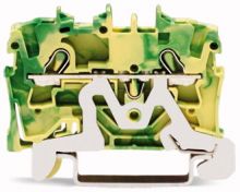 WAGO - 2-draads aardklem 2,5mm², groen-geel