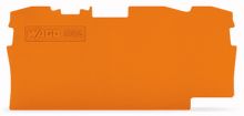 WAGO - Afsluit- en tussenplaat, 1 mm dik, Kleur: oranje (25)