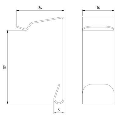 DEKSELKLEM INOX VR KABELGOOT (50 STUKS)