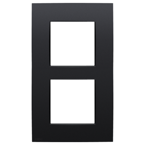 NIKO - Afdekplaat INTENSE (60mm) 2-voudig verticaal, matt black coated
