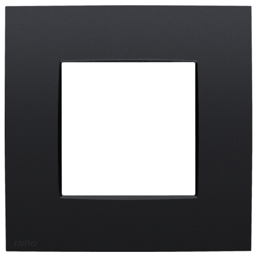 NIKO - Afdekplaat INTENSE (60mm) enkelvoudig, matt black coated