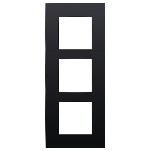 NIKO - Afdekplaat INTENSE (60mm) 3-voudig verticaal, matt black coated