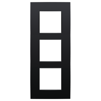 NIKO - Afdekplaat INTENSE (60mm) 3-voudig verticaal, matt black coated