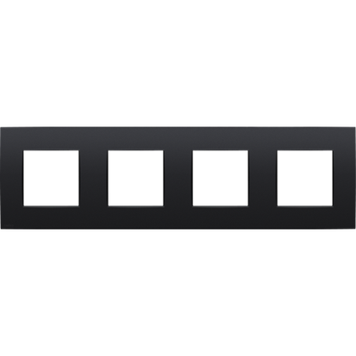 NIKO - Afdekplaat INTENSE (71mm) 4-voudig horizontaal, matt black coated