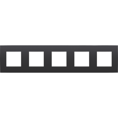 NIKO - Afdekplaat INTENSE (71mm) 5-voudig horizontaal matt black coated