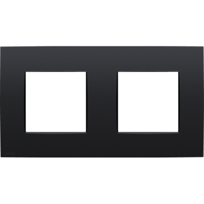 NIKO - Afdekplaat INTENSE (71mm) 2-voudig horizontaal, matt black coated