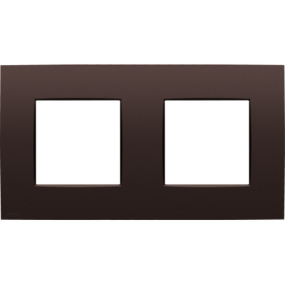 Tweevoudige afdekplaat met 71 mm centerafstand, Niko Intense dark brown coated