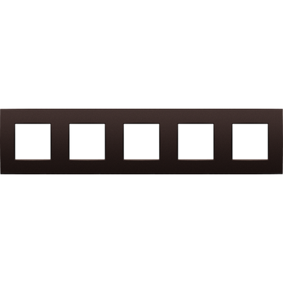 Vijfvoudige afdekplaat, 71 mm centerafstand, Niko Intense dark brown coated