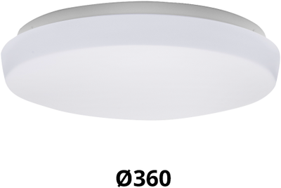 LED Plafonnière / Wandarmatuur G3 IP44 18W 3000K-6000K 3-CCT 1550-1700lm Ø360 (1x26W)