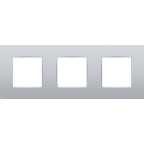 Drievoudige afdekplaat, 71 mm centerafstand, Niko Intense sterling coated
