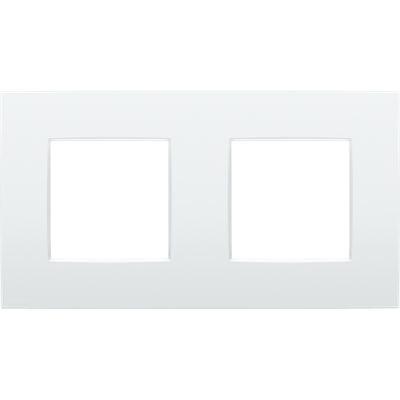 Tweevoudige afdekplaat met 71 mm centerafstand, Niko Intense lunar white coated