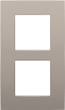 Tweevoudige afdekplaat, 60 mm centerafstand, verticaal, Niko Intense bronze coated
