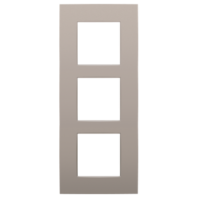 Drievoudige afdekplaat, 60 mm centerafstand, verticaal, Niko Intense bronze coated