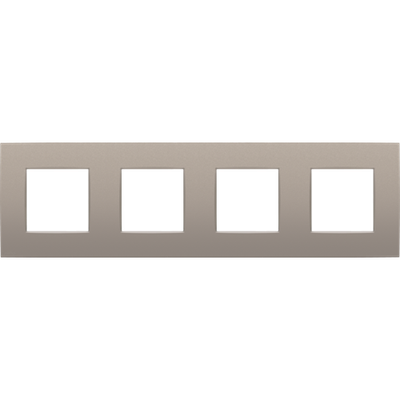 Viervoudige afdekplaat, 71 mm centerafstand, Niko Intense bronze coated