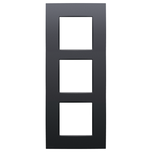 Drievoudige afdekplaat, 60 mm centerafstand, verticaal, Niko Intense anthracite coated