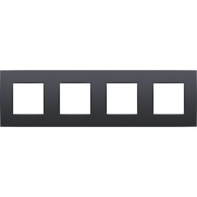 Viervoudige afdekplaat, 71 mm centerafstand, Niko Intense anthracite coated