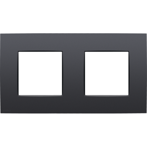 Tweevoudige afdekplaat met 71 mm centerafstand, Niko Intense anthracite coated