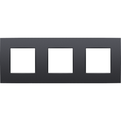 Drievoudige afdekplaat, 71 mm centerafstand, Niko Intense anthracite coated