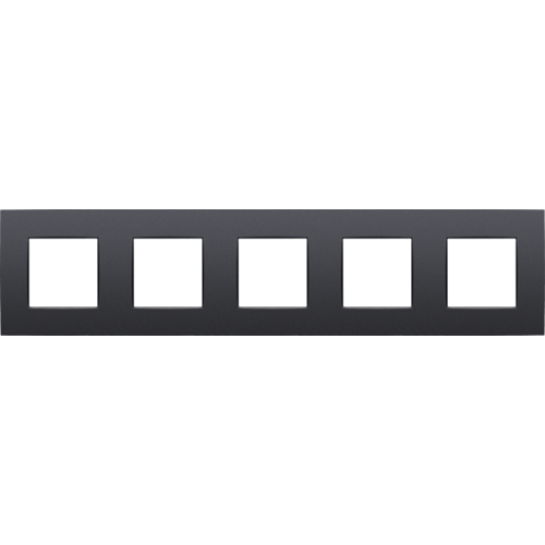 Vijfvoudige afdekplaat, 71 mm centerafstand, Niko Intense anthracite coated