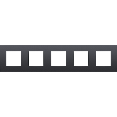 Vijfvoudige afdekplaat, 71 mm centerafstand, Niko Intense anthracite coated