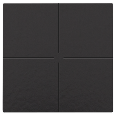 Viervoudige drukknop voor Niko Home Control, piano black coated