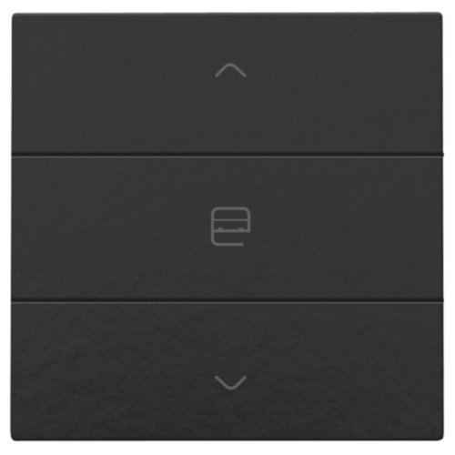 Enkelvoudige motorbediening voor Niko Home Control, piano black coated