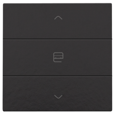 Enkelvoudige motorbediening voor Niko Home Control, piano black coated
