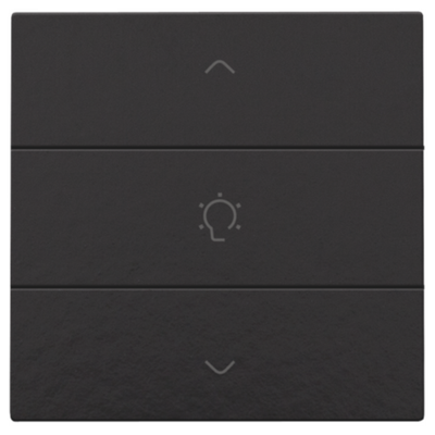 Enkelvoudige dimbediening voor Niko Home Control, piano black coated