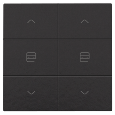 Dubbele motorsturingsbediening voor Niko Home Control, piano black coated