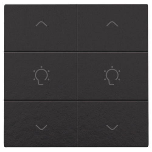 Dubbele dimbediening voor Niko Home Control, piano black coated