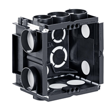 HELIA - Inbouwdoos Q-range ECON 60x60x50 mm met 2 schroefgaten en 2 klauwvlakken HELIA - Inbouwdoos Q-range ECON 60x60x50 mm met 2 schroefgaten en 2 klauwvlakken