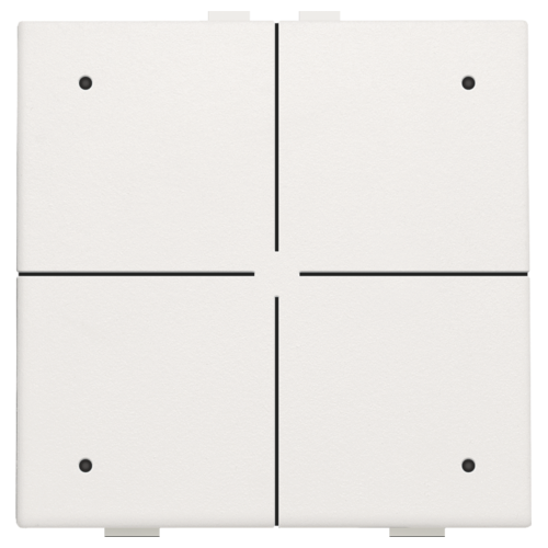 Viervoudige drukknop met leds en comfortsensoren voor Niko Home Control, white Viervoudige drukknop met leds en comfortsensoren voor Niko Home Control, white