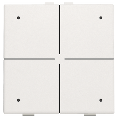 Viervoudige drukknop met leds en comfortsensoren voor Niko Home Control, white