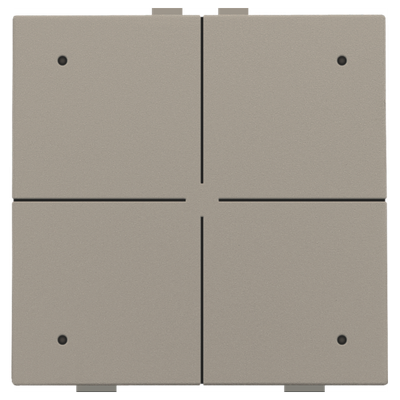 Viervoudige drukknop met leds en comfortsensoren voor Niko Home Control, bronze coated
