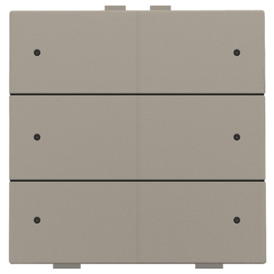 Zesvoudige drukknop met leds en comfortsensoren voor Niko Home Control, bronze coated
