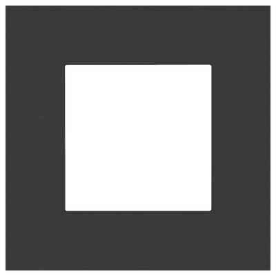 Enkelvoudige afdekplaat, Niko Pure alu black brushed