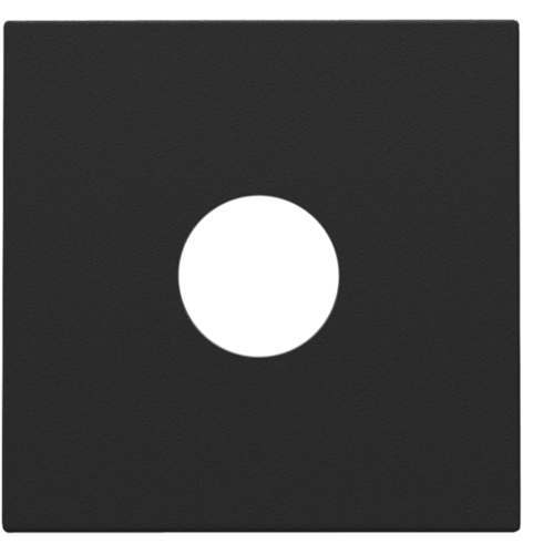 Afwerkingsset voor enkelvoudige coaxaansluiting voor tv, black coated