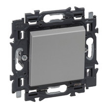 LEGRAND - Valena Next enkelpolige schakelaar 10AX volledig apparaat alu met spanklauwen