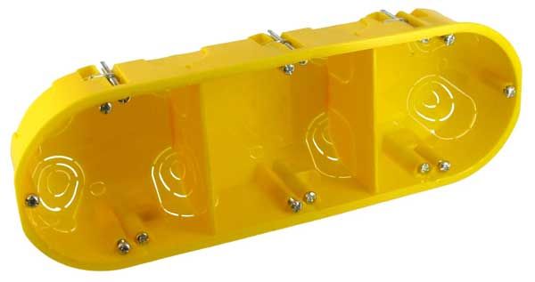 Drievoudige hollewanddoos ø68 diepte 45mm