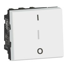 LEGRAND - Mosaic tweepolige schakelaar easyled-16A 2 modules wit