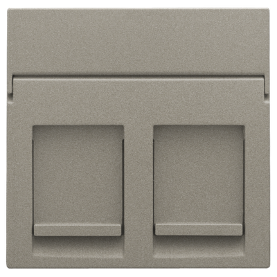 Centraalplaat data 2x RJ, bronze coated