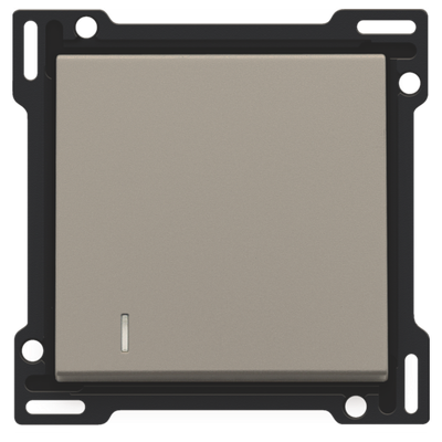 Afwerkingsset met lens voor enkelvoudige schakelaar of drukknop, bronze coated