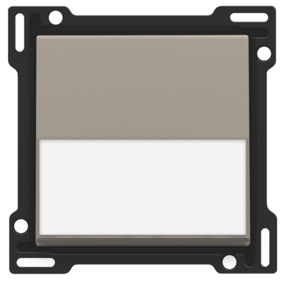 Afwerkingsset met tekstveld voor enkelvoudige schakelaar of drukknop, bronze coated