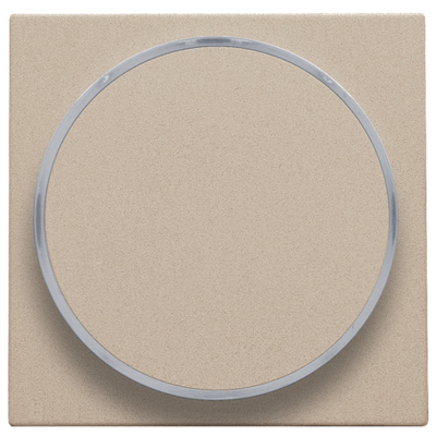 Afwerkingsset met doorschijnende ring zonder symbool voor drukknop 6 A met amberkleurige led met E10-lampvoet, champagne coated