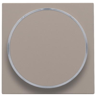 Afwerkingsset met doorschijnende ring zonder symbool voor drukknop 6 A met amberkleurige led met E10-lampvoet, bronze coated