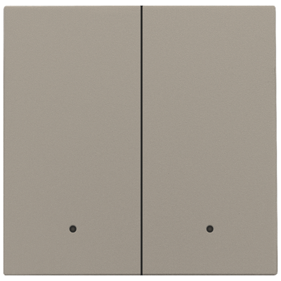 Afwerkingsset met lens voor dubbele elektronische schakelaar of drukknop, bronze coated