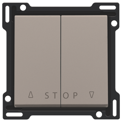 Afwerkingsset voor tweevoudige rolluikdrukknop voor elektronische sturingen, bronze coated