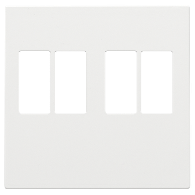 Afwerkingsset voor tweevoudige luidsprekeraansluiting, white coated