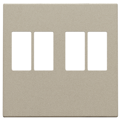 Afwerkingsset voor tweevoudige luidsprekeraansluiting, champagne coated