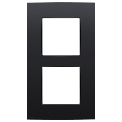 NIKO - Afdekplaat INTENSE (60mm) 2-voudig verticaal, matt black coated